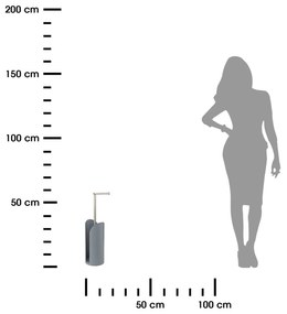 Stojan na toaletný papier Flex, sivá/s chrómovými prvkami