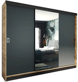 Skriňa Retro 200 1L craft / Dvierka grafit