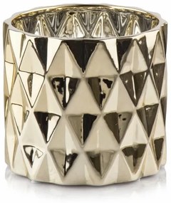 Kvetináč Cylinder zlatý diamant 13x12 cm