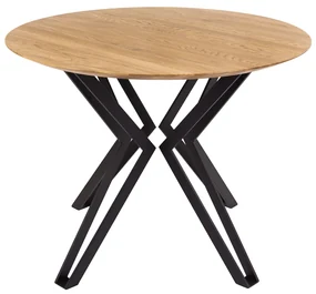 Wooded Jídelní stůl Atlanta z masivu DUB Průměr stolu: 120 cm +2.500 Kč, Barva kovu: Černá