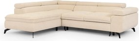 Krémová ženilková rohová pohovka (ľavý roh/do L) Marbeya – Ropez