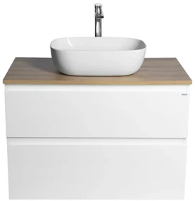 Aqualine Aqualine, ALTAIR skrinka s doskou 87,5 cm, biela/dub emporio, AI290-02