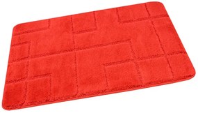 Kúpeľňový koberček Inez Red červený / geometria
