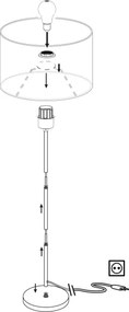 Eglo 95173 - Stojacia lampa MASERLO 1xE27/60W/230V
