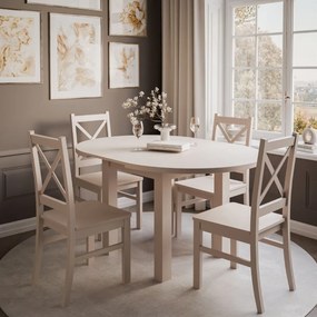 OKRÚHLY JEDÁLENSKÝ STÔL LORENA KAŠMÍR ROZKLADANIE 100 / 140 cm