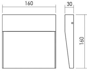 Redo 90478 - LED Vonkajšie nástenné svietidlo LANDER LED/6W/230V IP54 biela