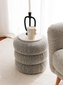 Plyšový puf Boum 40 cm, sivý