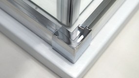 Deante Štvorcový sprchový kút Funkia Evo 80x80 cm - KYCP0088P, chróm + sprchová vanička biela