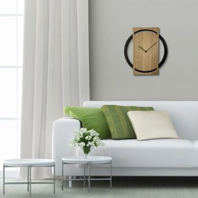 Elegantné hodiny na stenu WOOD OAK 2