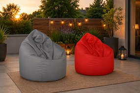 Set 2 sedacích vakov Bag Sako XL Outdoor sivý + červený | Sedacie vaky na terasu