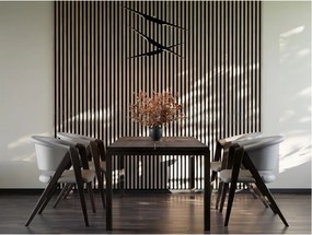 Akustické dekoračné panely SLIM, dub sonoma 3D lamely na filcovom podklade, rozmer 270 x 30 cm, IMPOL TRADE