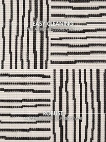 Čierny/krémovobiely vnútorný a vonkajší koberec 120x170 cm Haringey Nightingale – Ted Baker