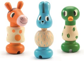 Drevené skrutkovanie – králik, koník, kačica