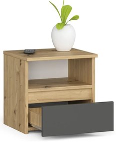 Nočný stolík CL1 dub artisan / sivý