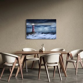 Obraz - Maják na útese (90x60 cm)