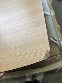 AKCIA Jedálenský stôl VITRO II s doskou v dekore dub 120(160)x80, rozkladací II. akosť