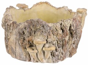 Obal betónový - peň s hríbami, 26 x 24 x 14 cm, 26 cm