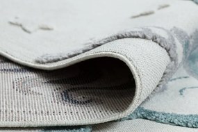 Detský koberec YOYO GD49 biely / sivý - jednorožec