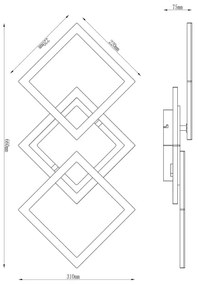 Globo 67280-30 - LED Prisadený luster KERRY LED/30W/230V