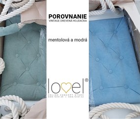 lovel.sk Vintage drevená hojdačka - modrá