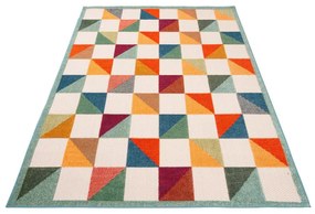 Kusový koberec Kocky viacfarebný 80x200cm