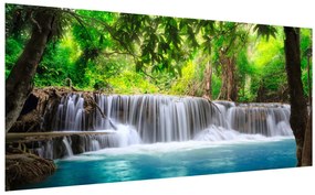 Gario Fototapeta Číry vodopád v džungli Veľkosť: 400 x 268 cm, Materiál: Samolepiaca