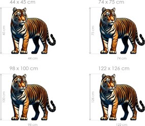 Tiger textilní prelepiteľná nálepka na stenu hárok 44 x 45 cm