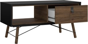 Konferenční stolek Rainy 102 cm černý/ořech tmavý