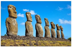 Obraz na plátne - Ahu Akivi moai 1921A (120x80 cm)