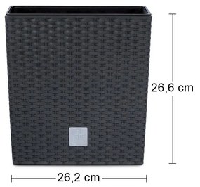 Plastový kvetináč DRTS265L 26,5 cm - antracit