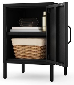 Čierny nočný stolík kovový MIA Modern 424 x 595 x 400 mm