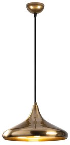 Závesné svietidlo v zlatej farbe s kovovým tienidlom ø 35 cm Berceste – Opviq lights