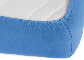 Jersey napínacie prestieradlo JR-015 Svetlo modré 160 x 200 - výška 20 cm