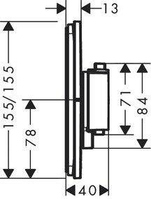 Hansgrohe ShowerSelect Comfort E, termostat pod omietku pre 1 spotrebič, kartáčovaný bronz, HAN-15571140