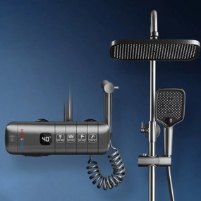 Luxusný sprchový set Lögn Gun Gray