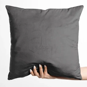 Biante Zamatová obliečka na vankúš Velvet Prémium SVP-017 Tmavo sivá 35 x 45 cm