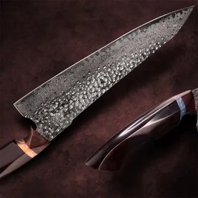 KnifeBoss damaškový nôž Chef 8.5" (214 mm) Ebony wood VG-10