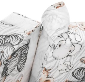 Cestovná postieľka DREAMER zebra / lev / slon