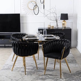 PROXIMA.store - Čalúnená jedálenska stolička CAPI FARBA: čierna