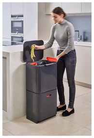 Grafitovosivý kôš na triedený odpad Joseph Joseph Totem Max, 60 l