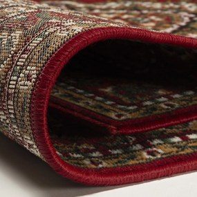 Alfa Carpets, AKCIA: 250x120 cm Behúň na mieru TEHERAN T-102 red - obšitý zo všetkých strán, červená, chodba / predsieň