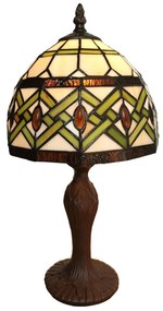 Stolná lampa 6027 sklenené tienidlo dizajn Tiffany