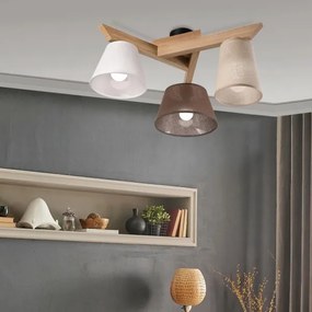 Brilagi - LED  Prisadený luster ANTHONY 3xE14/40W/230V dub