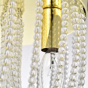 Toolight Toolight, krištáľové stropné svietidlo 3xE14, APP1625-3C, zlatá, OSW-04128