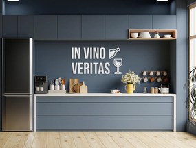 drevko Drevená dekorácia In vino veritas Rozmer obrazu: 21 x 40 cm, Farba dekorácie: Čierna