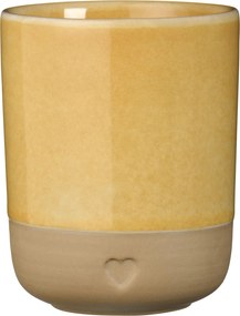 Ib Laursen Kameninový hrnček Heart Yellow Matt 190 ml