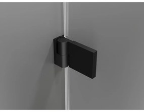 Mexen Lunar-B, výklopný sprchový kút ľavý 85 x 80 cm, 8mm číre sklo, čierny profil, 832-085-080-70-00-L