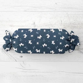 Biante Vankúš valec bonbon Sandra SA-103 Teriéri na tmavo modrom 15x40 cm