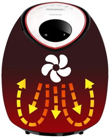 InternetovaZahrada Teplovzdušná fritéza FRYER 3 black – 9 v 1 s dotykovým displejom 1850 W 6,5 l