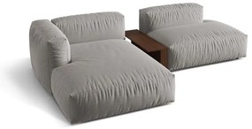 Svetlosivá modulárna rohová pohovka (ľavý roh) Martina – Micadoni Home